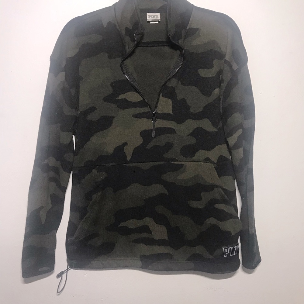 Pink used army camouflaged pullover sweatshirt